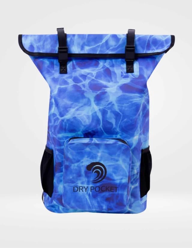 Auto Sealing Backpack Dry Bag Aqua Blue - Dry Pocket