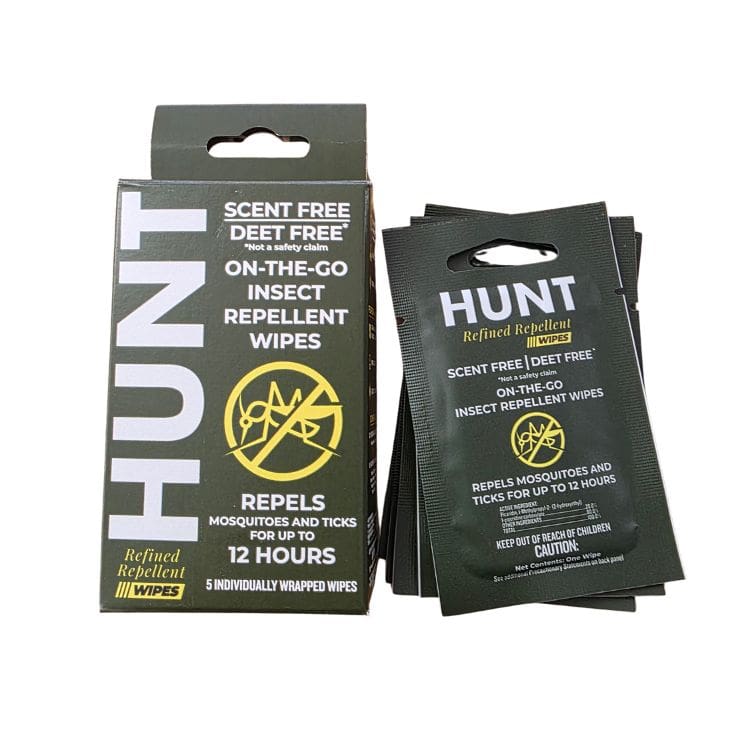 HUNT Refined Repellent Wipes - 5 Pack