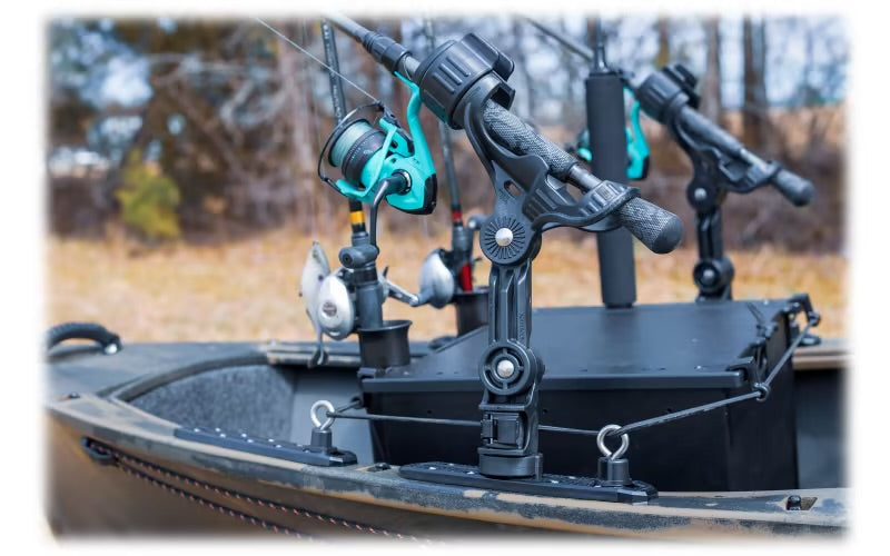OMEGA PRO™ ROD HOLDER WITH TRACK MOUNTED LOCKNLOAD™ MOUNTING SYSTEM