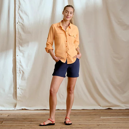 Women's Open Air Caster L/S Shirt Clay